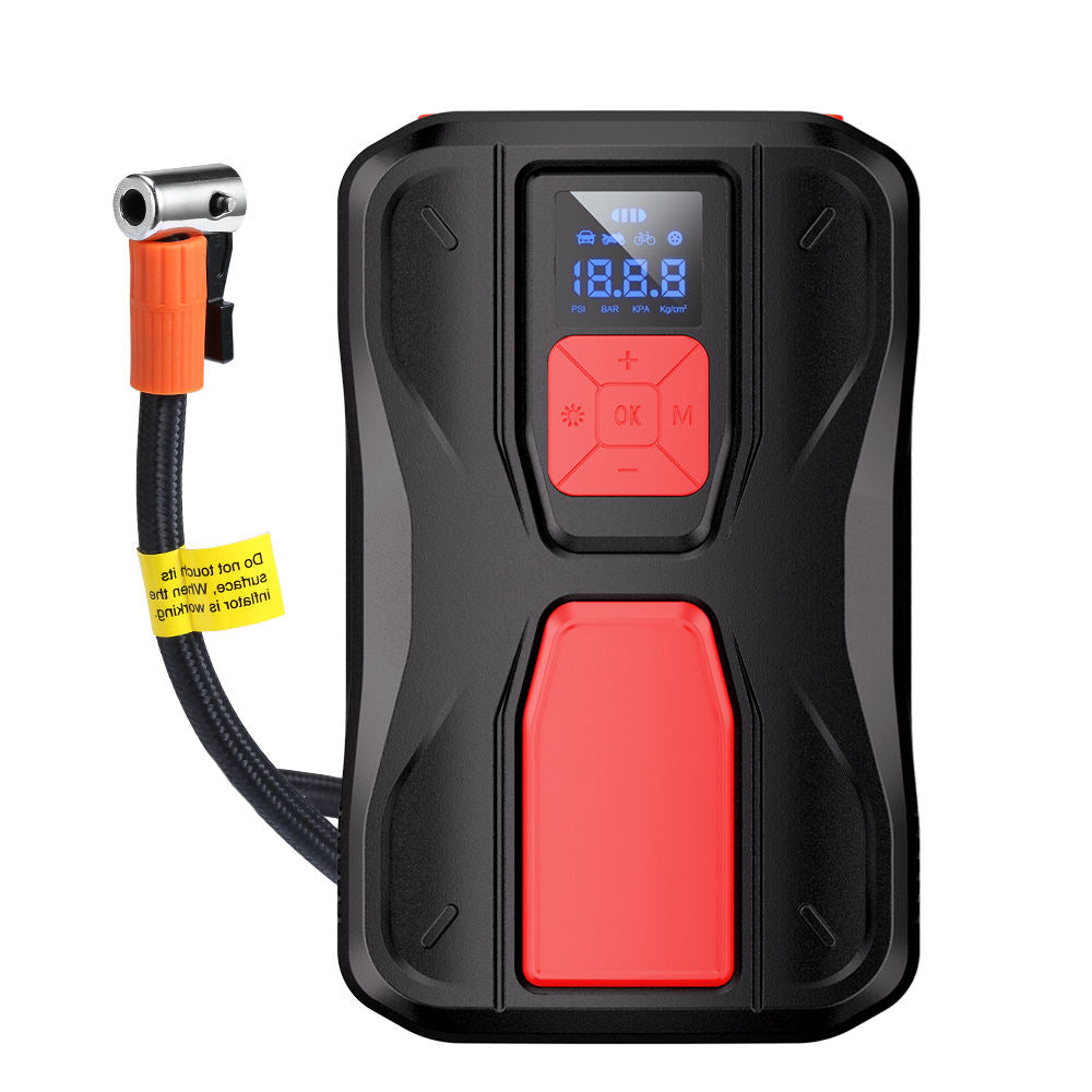 Portable Mini DC 12V Wireless Tire Inflator Air Compressor with LED Light, 6000mAh Battery, 150PSI for Car, Motorcycle, Bicycle, and Sports Equipment