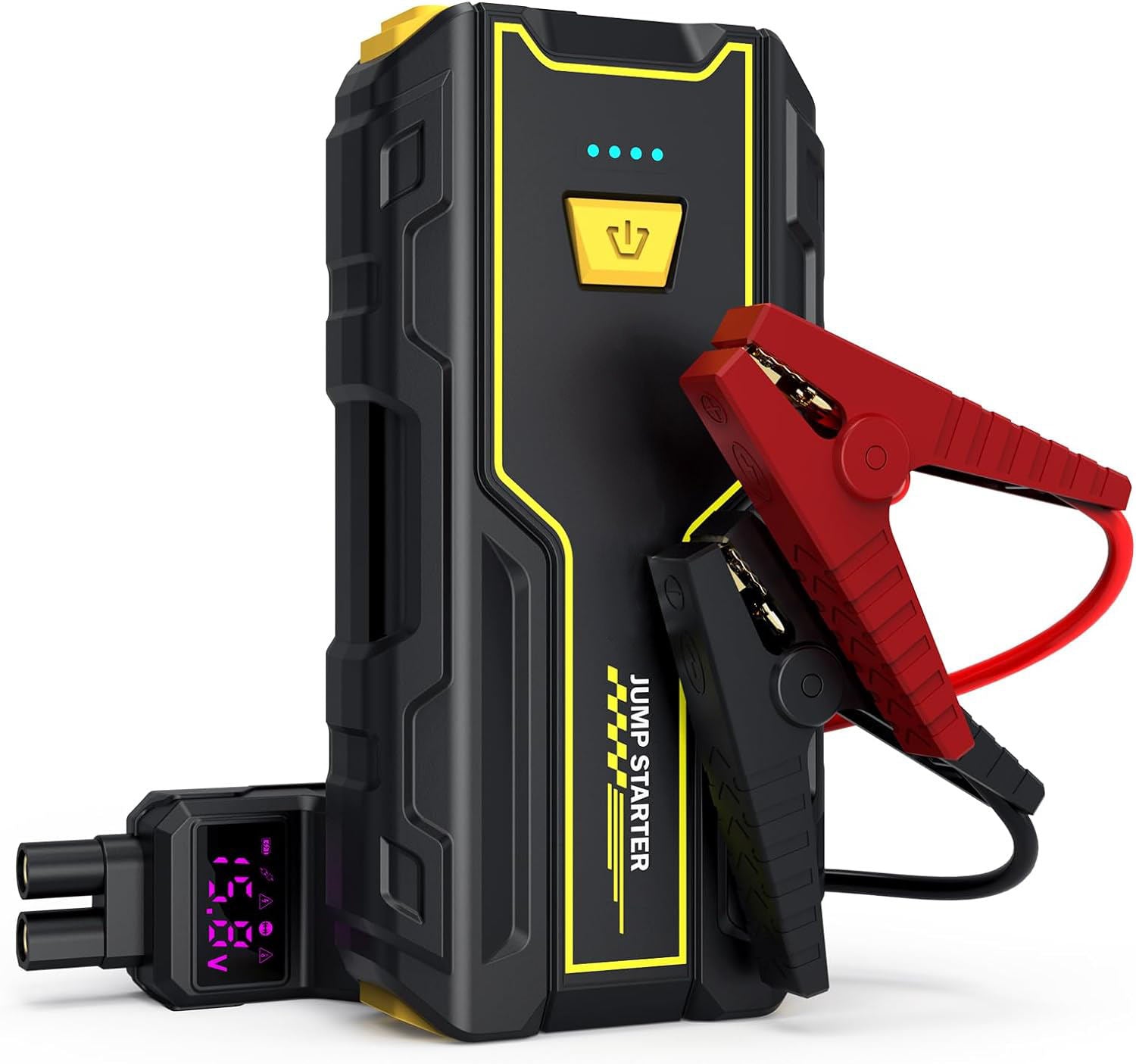 Car Jump Starter 3000A Peak 7200mAh 26.64Wh Battery Pack – 12V Gas & Diesel Engine Booster with LED Light & Power Bank