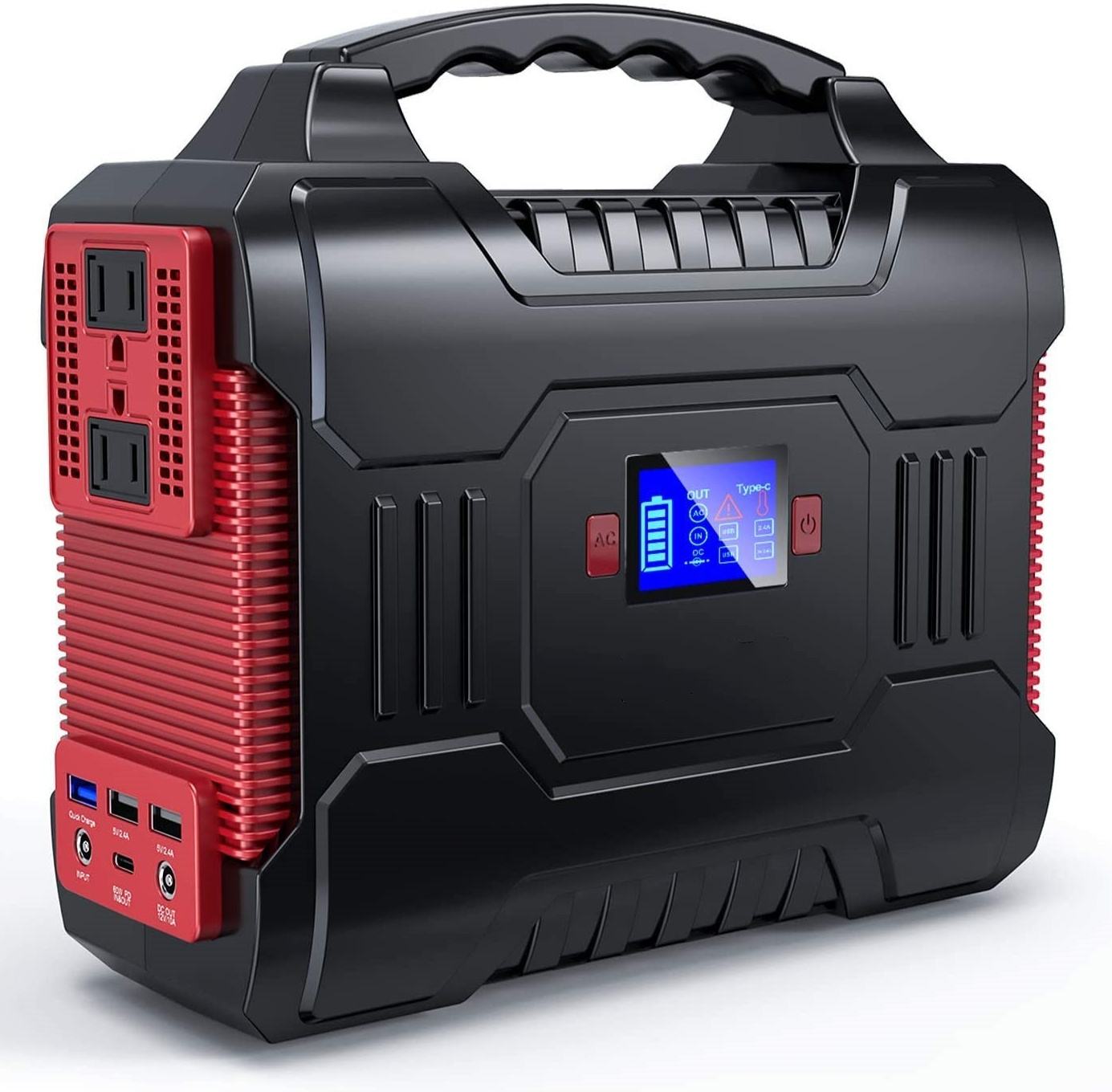 Portable Power Station 72000mAh 266.4Wh – 110V/220V AC Backup Battery Pack with USB & Type-C PD Output, Outdoor Camping & Emergency Power Supply