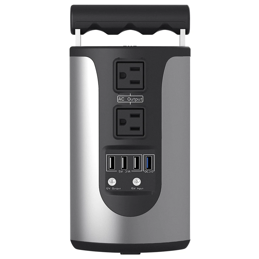 HC200 Portable Power Station 200W Pure Sine Wave, 36000mAh 130Wh Lithium Battery Backup with AC/USB/Type-C/DC Outputs for Camping, CPAP, Emergency Power Supply