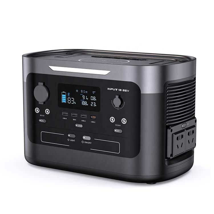Portable Power Station 1000W (2000W Peak) 923Wh 249460mAh Lithium Battery Pack – Pure Sine Wave, 15W Wireless Charging, MPPT Solar/Car/AC Rechargeable for Camping & Emergency