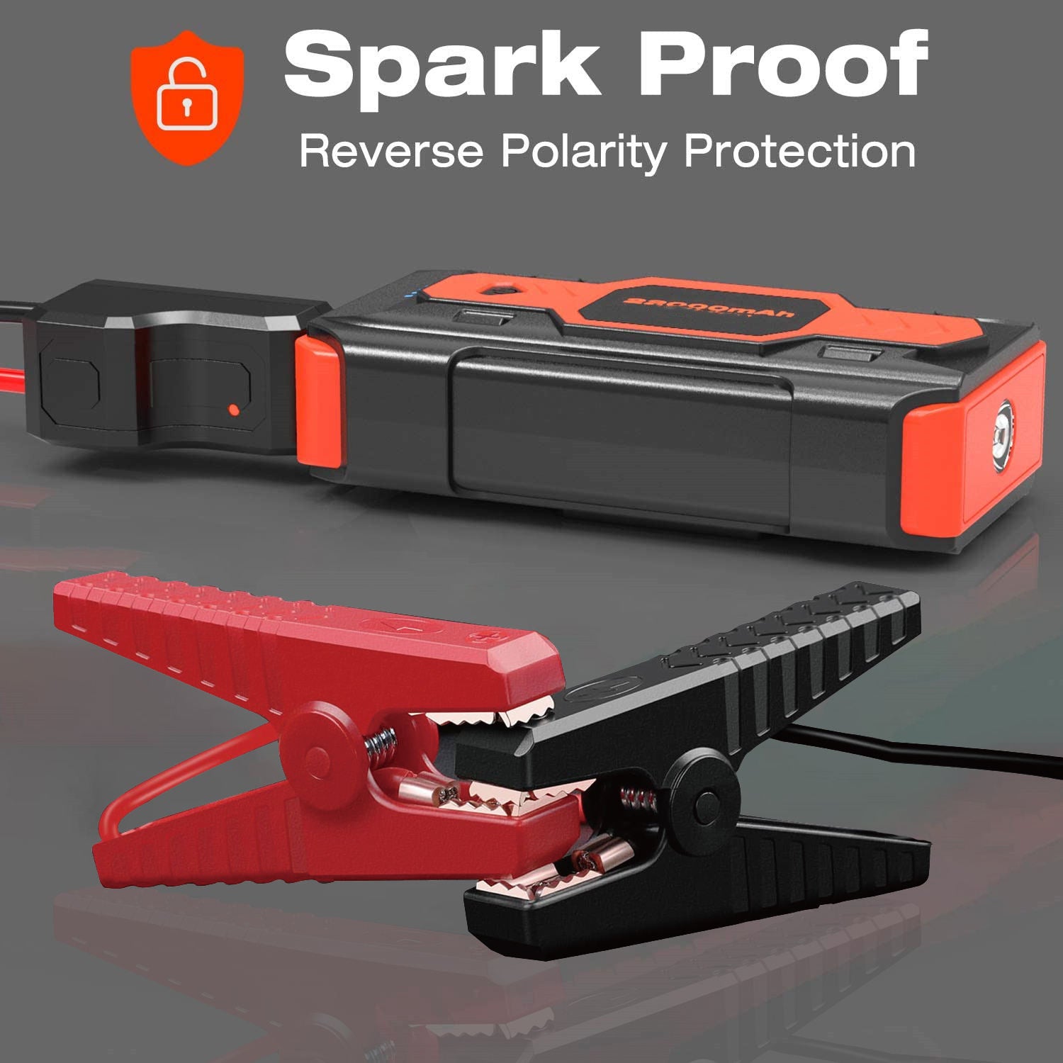 Portable Car Jump Starter 2500A Peak 22000mAh Battery Pack – 12V Gas & Diesel Engine Booster with LED Emergency Light