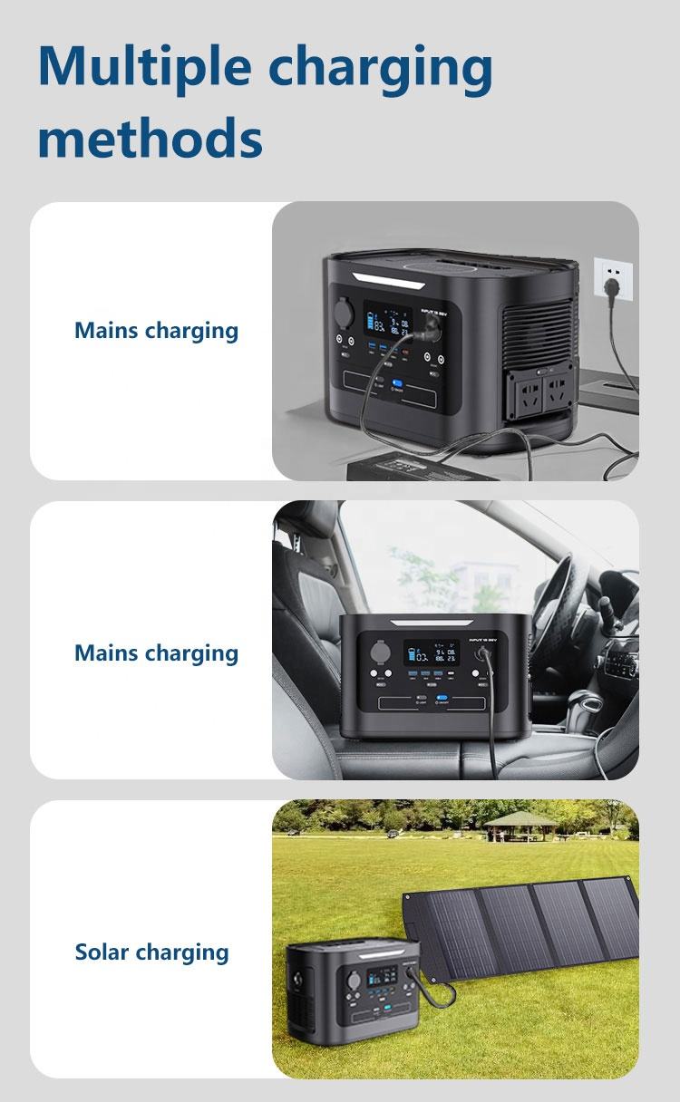 Portable Power Station 140400mAh 519Wh Battery Pack – 600W Standard / 1300W Peak AC Output with Wireless Charging, Type-C, Flashlight & Power Bank