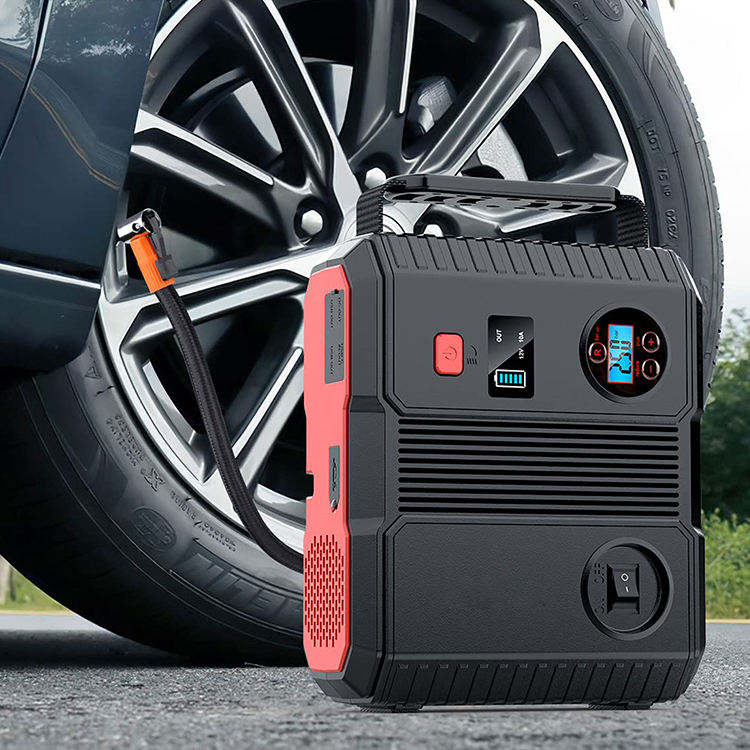 Car Jump Starter with Air Compressor 3000A Peak 24000mAh 88.8Wh Battery Pack – 12V Gas & Diesel Engine Booster with LED Light & Power Bank