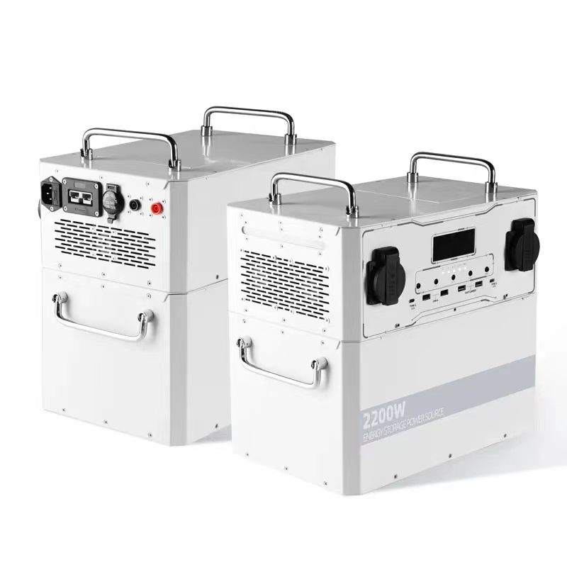 2200W Portable Power Station – LiFePO4 Battery, Pure Sine Wave Inverter, Solar & AC Charging, Emergency Backup Power Supply