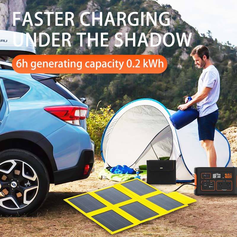 Portable Foldable Solar Panel Charger 30W High-Efficiency Monocrystalline for Outdoor Camping and Travel