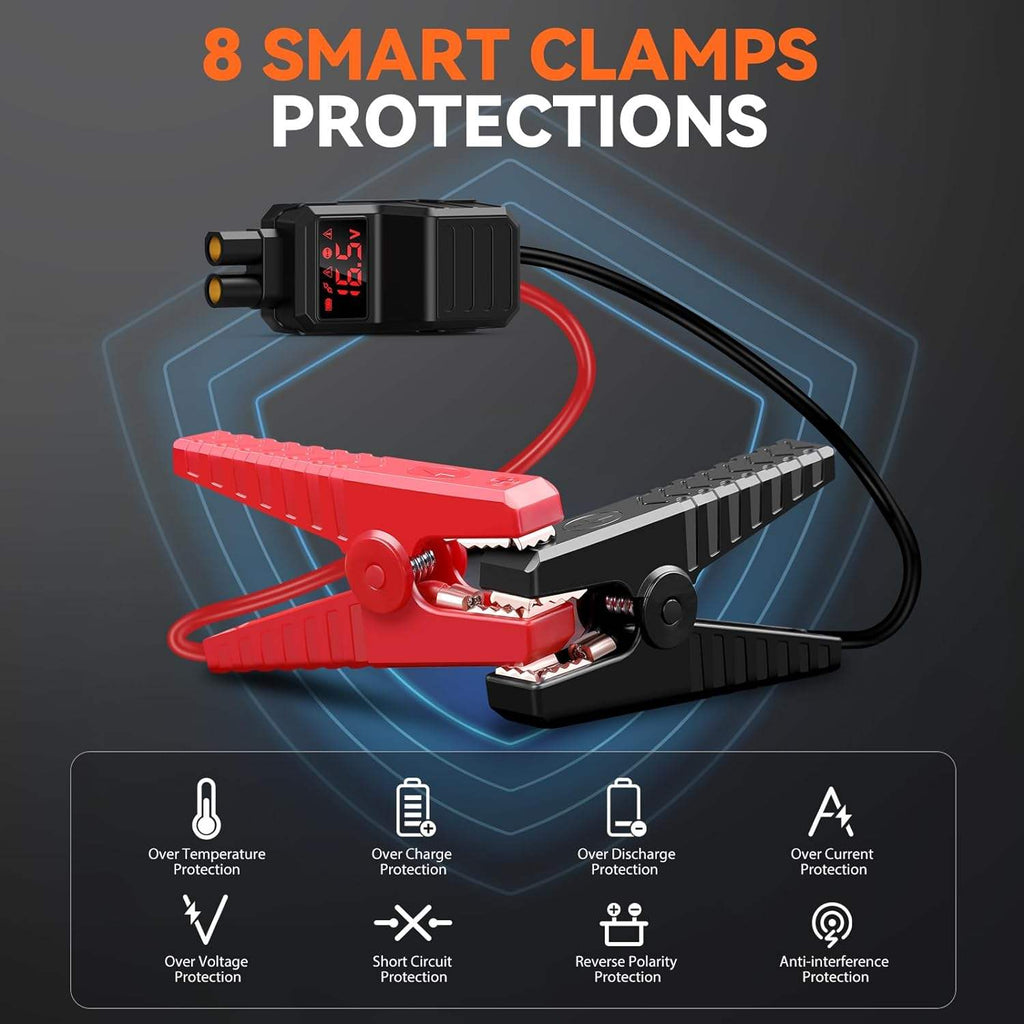 Car Jump Starter 5000A Peak 21800mAh 80.66Wh Battery Pack – 12V Gas & Diesel Engine Booster with LED Light & Power Bank